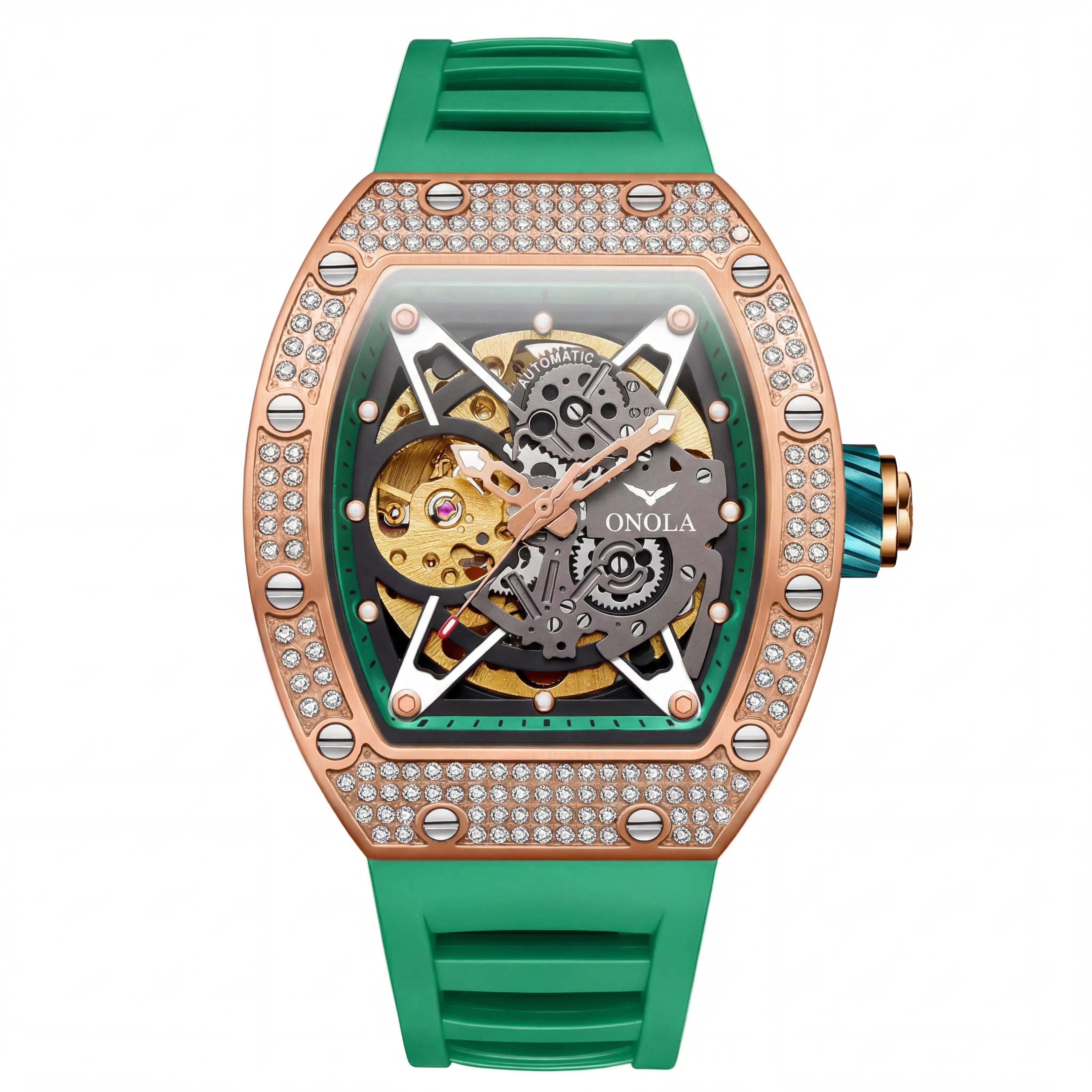 Zorick Blizzard Luxe | Rose Gold Emerald Skeleton