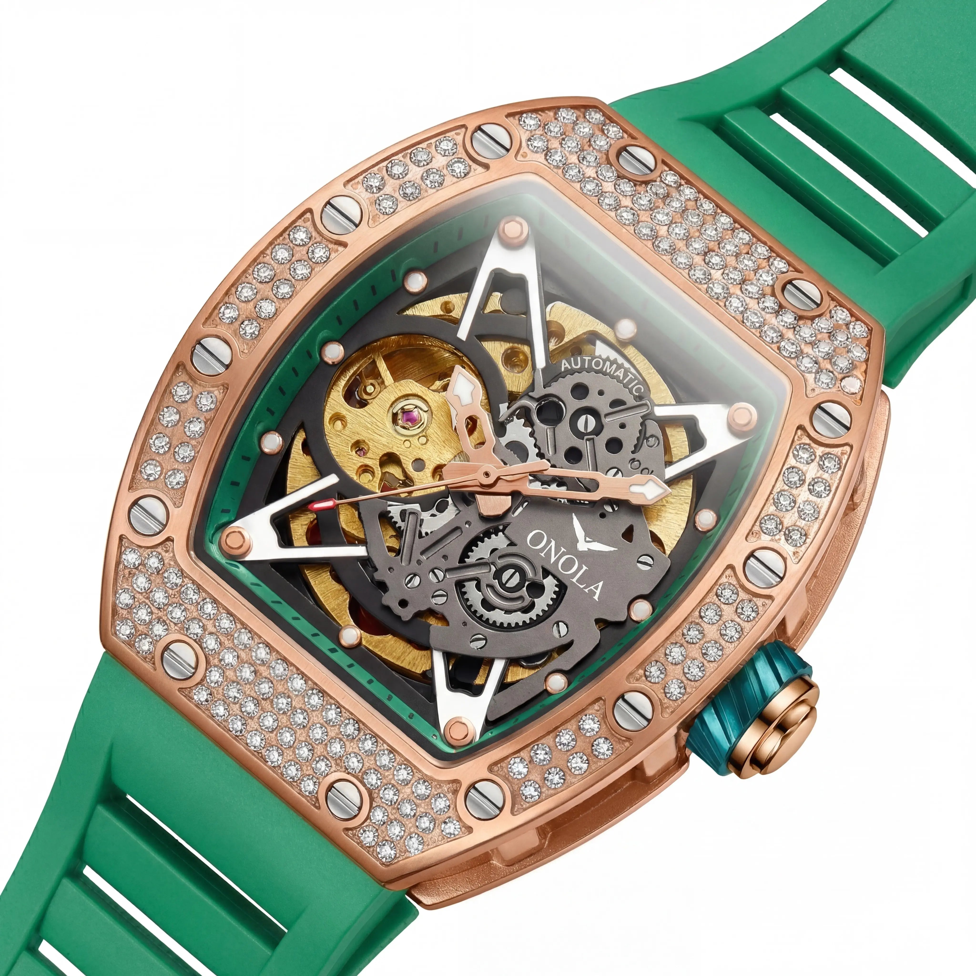 Zorick Blizzard Luxe | Rose Gold Emerald Skeleton