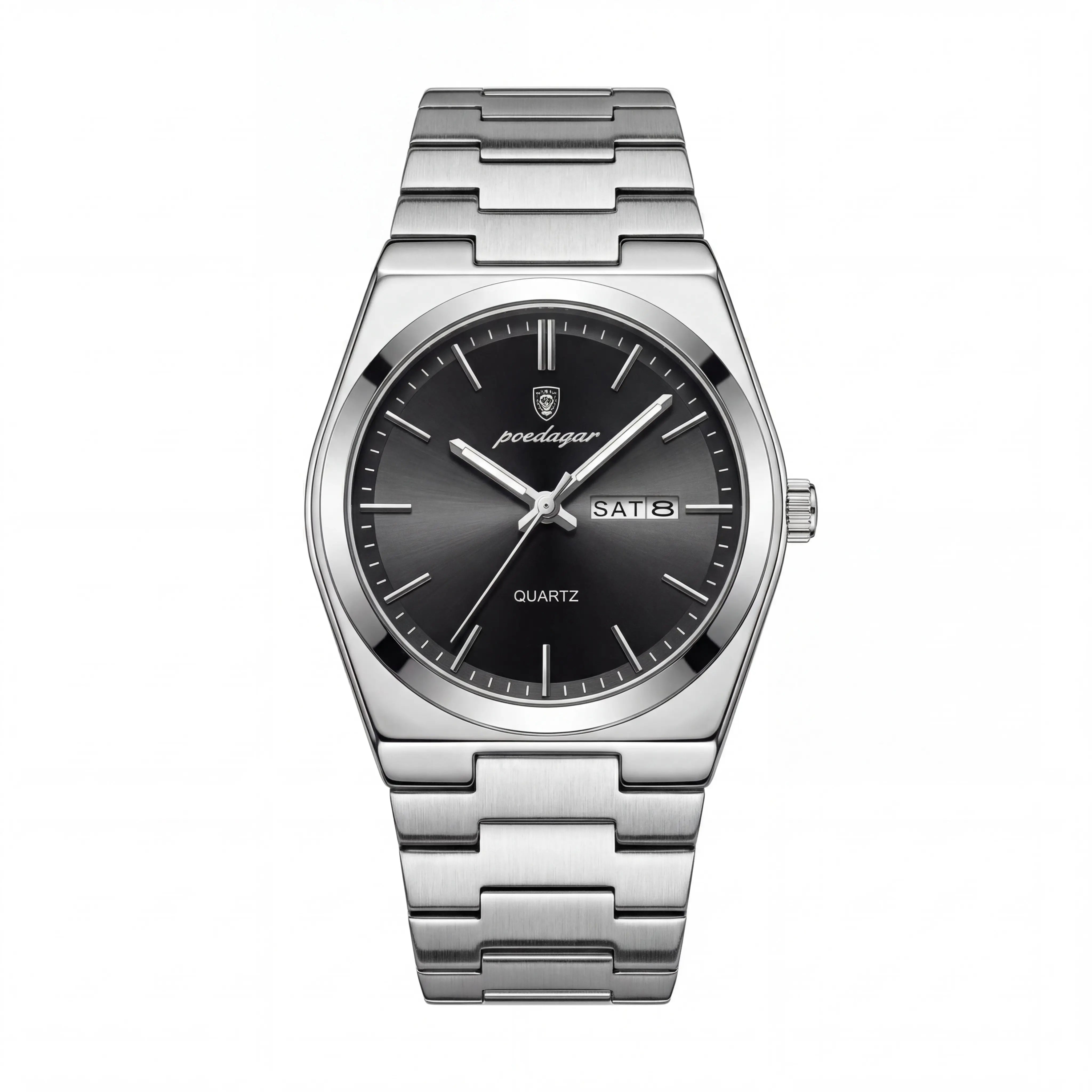 Zorick Linear Steel | Silver Black