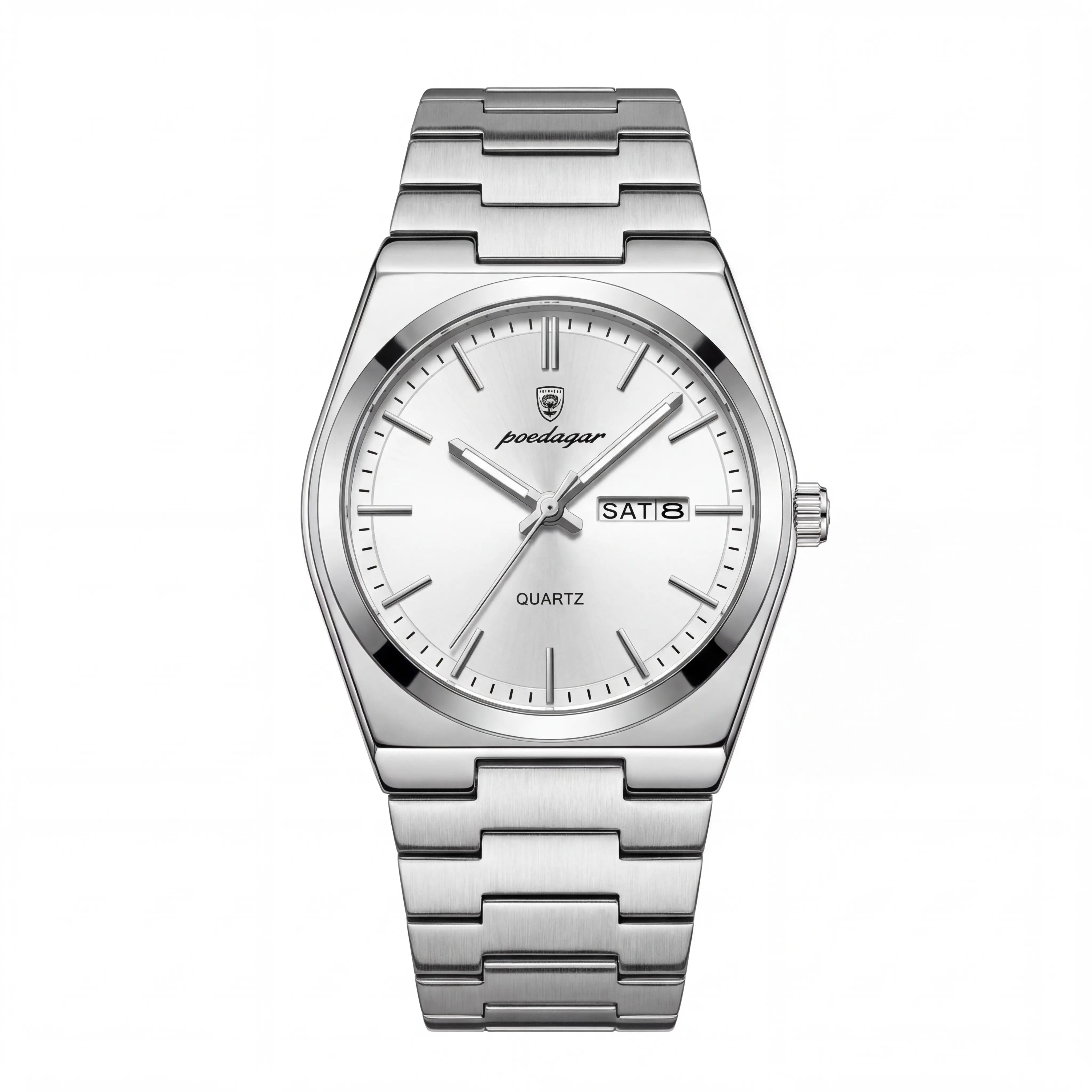 Zorick Linear Steel | Silver White